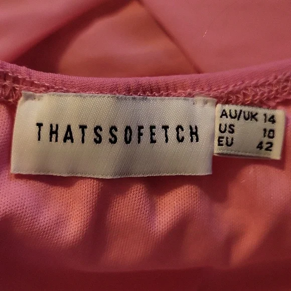 Elegant Pink Ruched Dress - Picture 6 of 7